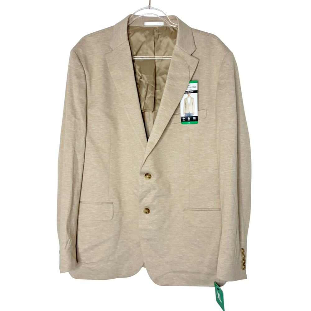 Kenneth Cole New York Tan Beige Stretch Blazer Sport Coat NWT Mens XL